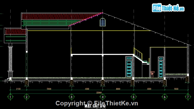 File cad,nhà cấp 4,mẫu nhà cấp 4,nhà cấp 4 đẹp,thiết kế một tầng